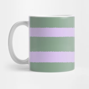 Wide Purple and Green Stripes Mug